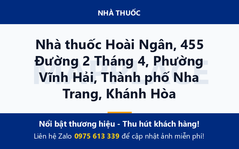 Nhà thuốc Hoài Ngân, 455 Đường 2 Tháng 4, Phường Vĩnh Hải, Thành phố Nha Trang, Khánh Hòa