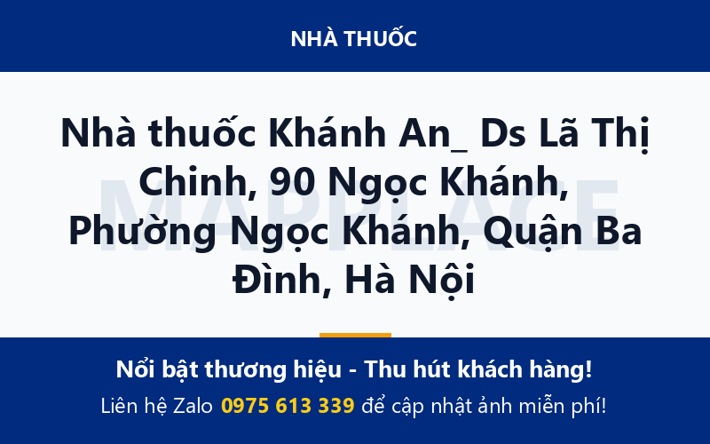 Nhà thuốc Khánh An_ Ds Lã Thị Chinh, 90 Ngọc Khánh, Phường Ngọc Khánh, Quận Ba Đình, Hà Nội