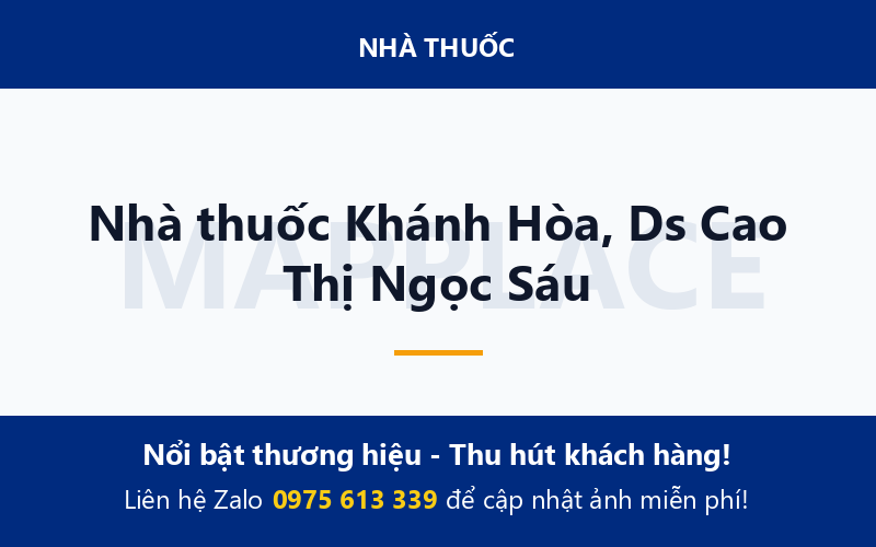 Nhà thuốc Khánh Hòa, Ds Cao Thị Ngọc Sáu