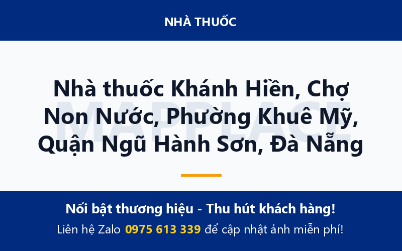 Nhà thuốc Khánh Hiền, Chợ Non Nước, Phường Khuê Mỹ, Quận Ngũ Hành Sơn, Đà Nẵng