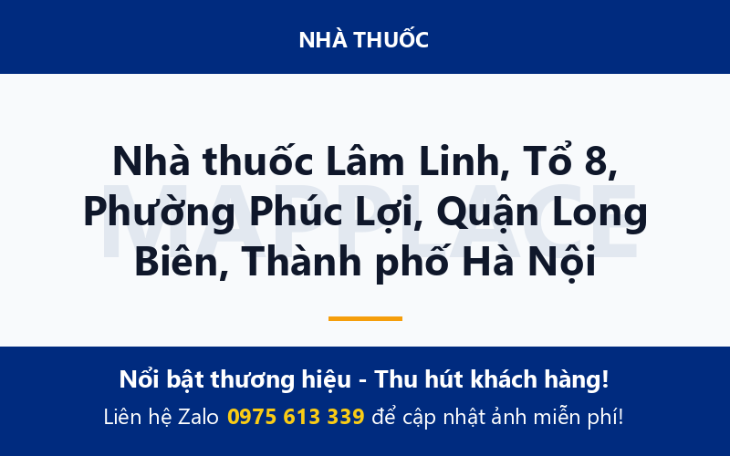 Nhà thuốc Lâm Linh, Tổ 8, Phường Phúc Lợi, Quận Long Biên, Thành phố Hà Nội