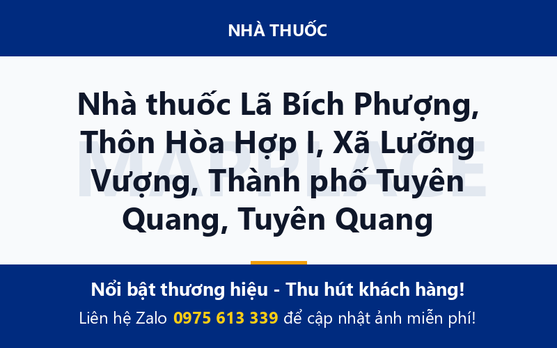 Nhà thuốc Lã Bích Phượng, Thôn Hòa Hợp I, Xã Lưỡng Vượng, Thành phố Tuyên Quang, Tuyên Quang