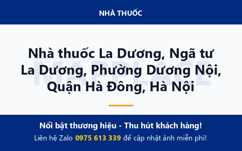 Nhà thuốc La Dương, Ngã tư La Dương, Phường Dương Nội, Quận Hà Đông, Hà Nội