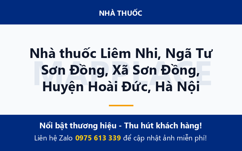Nhà thuốc Liêm Nhi, Ngã Tư Sơn Đồng, Xã Sơn Đồng, Huyện Hoài Đức, Hà Nội