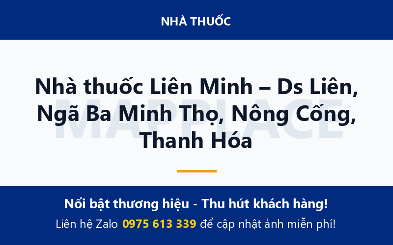 Nhà thuốc Liên Minh – Ds Liên, Ngã Ba Minh Thọ, Nông Cống, Thanh Hóa