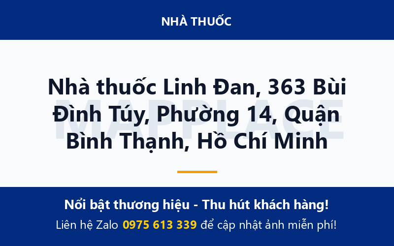 Nhà thuốc Linh Đan, 363 Bùi Đình Túy, Phường 14, Quận Bình Thạnh, Hồ Chí Minh