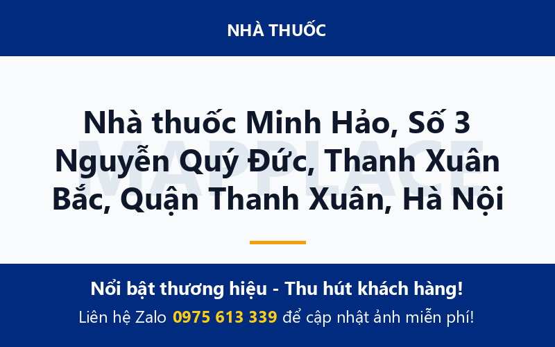 Nhà thuốc Minh Hảo, Số 3 Nguyễn Quý Đức, Thanh Xuân Bắc, Quận Thanh Xuân, Hà Nội
