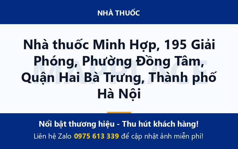 Nhà thuốc Minh Hợp, 195 Giải Phóng, Phường Đồng Tâm, Quận Hai Bà Trưng, Thành phố Hà Nội