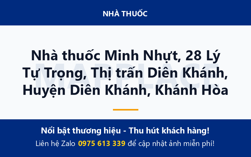 Nhà thuốc Minh Nhựt, 28 Lý Tự Trọng, Thị trấn Diên Khánh, Huyện Diên Khánh, Khánh Hòa