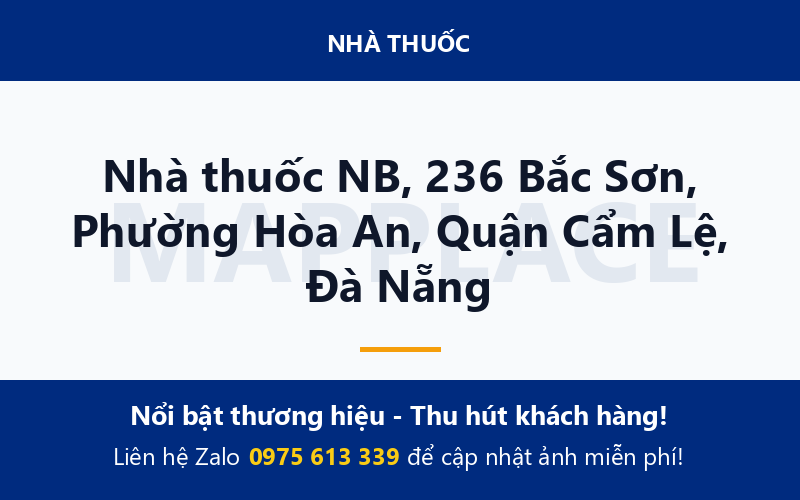 Nhà thuốc NB, 236 Bắc Sơn, Phường Hòa An, Quận Cẩm Lệ, Đà Nẵng