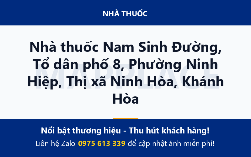 Nhà thuốc Nam Sinh Đường, Tổ dân phố 8, Phường Ninh Hiệp, Thị xã Ninh Hòa, Khánh Hòa
