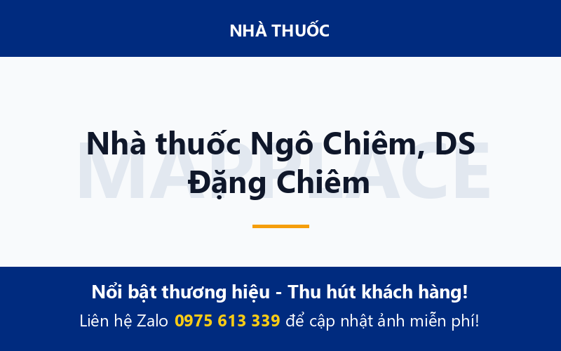 Nhà thuốc Ngô Chiêm, DS Đặng Chiêm