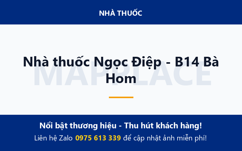 Nhà thuốc Ngọc Điệp - B14 Bà Hom