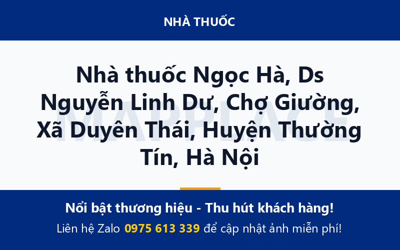Nhà thuốc Ngọc Hà, Ds Nguyễn Linh Dư, Chợ Giường, Xã Duyên Thái, Huyện Thường Tín, Hà Nội