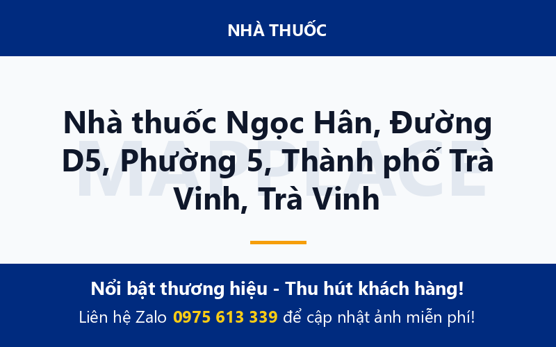 Nhà thuốc Ngọc Hân, Đường D5, Phường 5, Thành phố Trà Vinh, Trà Vinh
