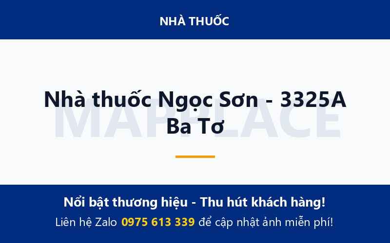 Nhà thuốc Ngọc Sơn - 3325A Ba Tơ