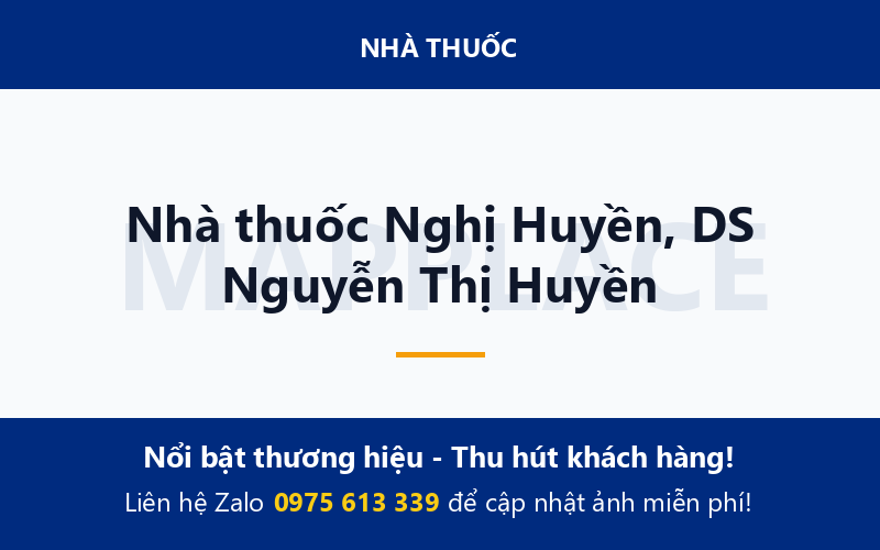 Nhà thuốc Nghị Huyền, DS Nguyễn Thị Huyền