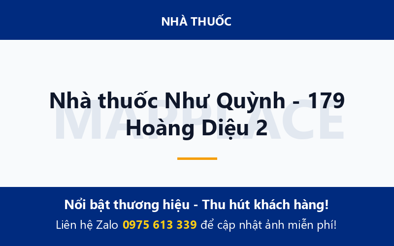 Nhà thuốc Như Quỳnh - 179 Hoàng Diệu 2