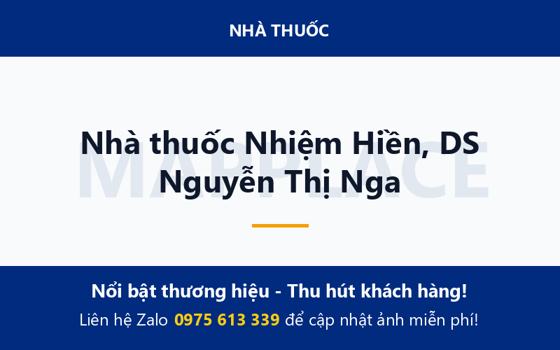 Nhà thuốc Nhiệm Hiền, DS Nguyễn Thị Nga