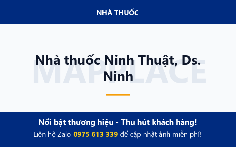 Nhà thuốc Ninh Thuật, Ds. Ninh