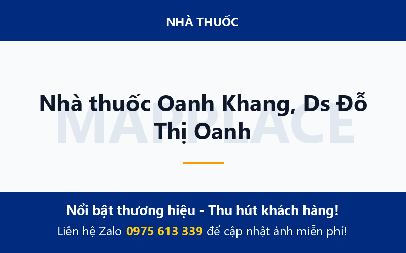 Nhà thuốc Oanh Khang, Ds Đỗ Thị Oanh
