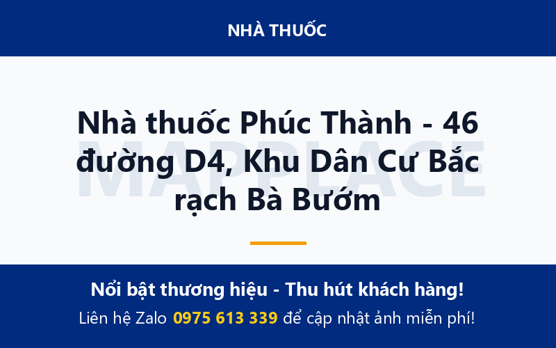 Nhà thuốc Phúc Thành - 46 đường D4, Khu Dân Cư Bắc rạch Bà Bướm