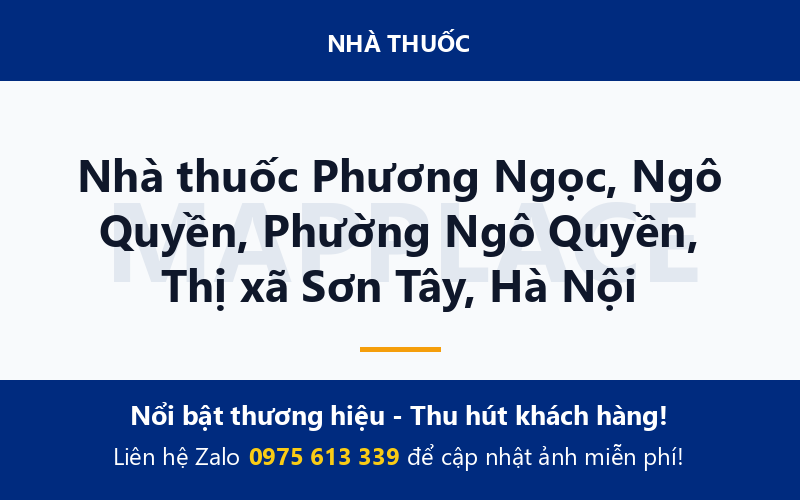 Nhà thuốc Phương Ngọc, Ngô Quyền, Phường Ngô Quyền, Thị xã Sơn Tây, Hà Nội
