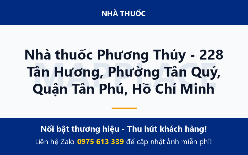 Nhà thuốc Phương Thủy - 228 Tân Hương, Phường Tân Quý, Quận Tân Phú, Hồ Chí Minh