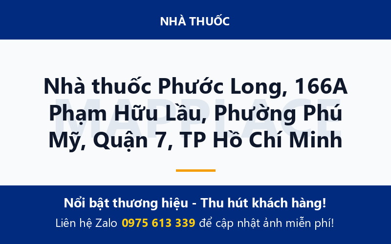 Nhà thuốc Phước Long, 166A Phạm Hữu Lầu, Phường Phú Mỹ, Quận 7, TP Hồ Chí Minh