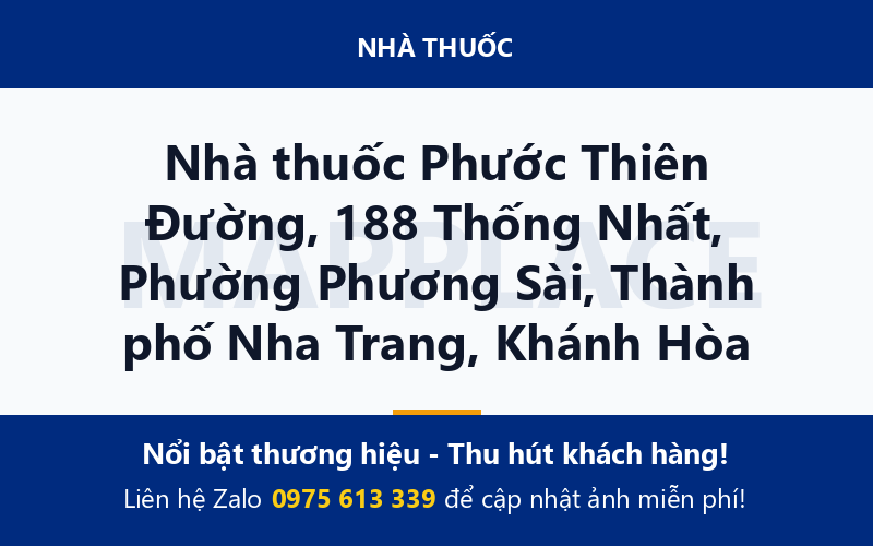 Nhà thuốc Phước Thiên Đường, 188 Thống Nhất, Phường Phương Sài, Thành phố Nha Trang, Khánh Hòa