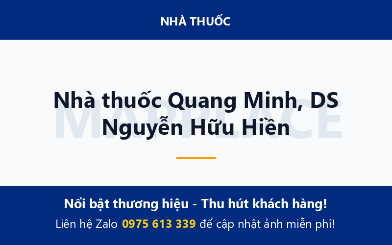 Nhà thuốc Quang Minh, DS Nguyễn Hữu Hiền