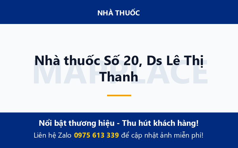 Nhà thuốc Số 20, Ds Lê Thị Thanh