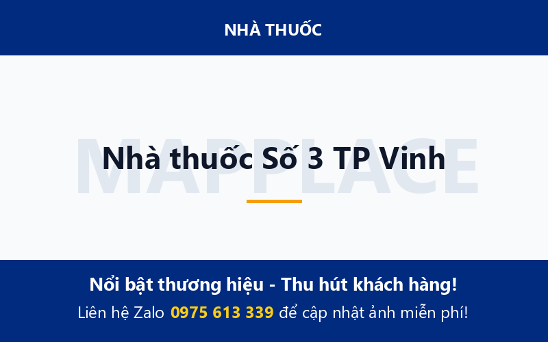 Nhà thuốc Số 3 TP Vinh