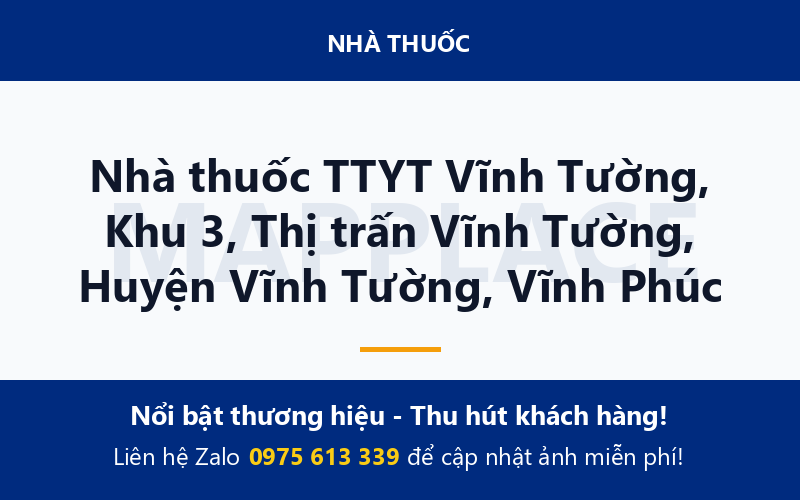 Nhà thuốc TTYT Vĩnh Tường, Khu 3, Thị trấn Vĩnh Tường, Huyện Vĩnh Tường, Vĩnh Phúc