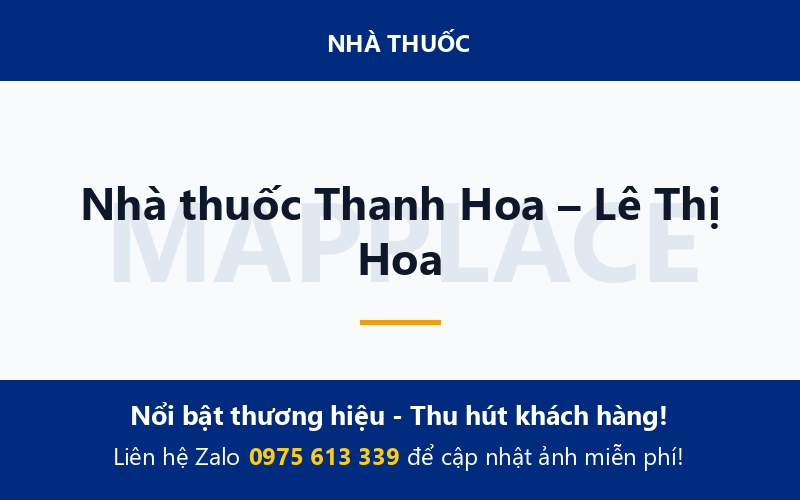 Nhà thuốc Thanh Hoa – Lê Thị Hoa