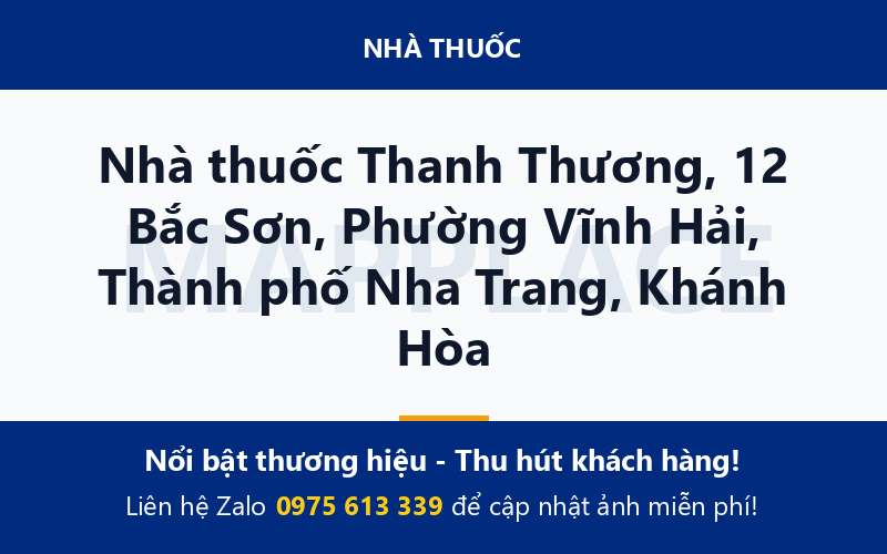 Nhà thuốc Thanh Thương, 12 Bắc Sơn, Phường Vĩnh Hải, Thành phố Nha Trang, Khánh Hòa