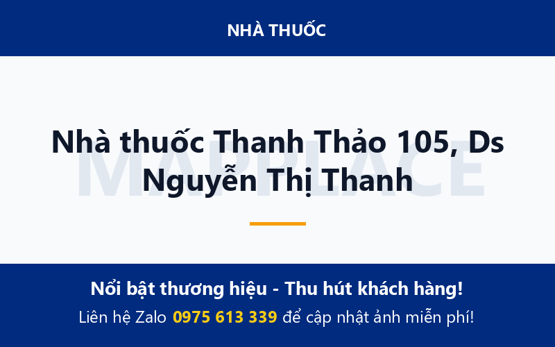 Nhà thuốc Thanh Thảo 105, Ds Nguyễn Thị Thanh
