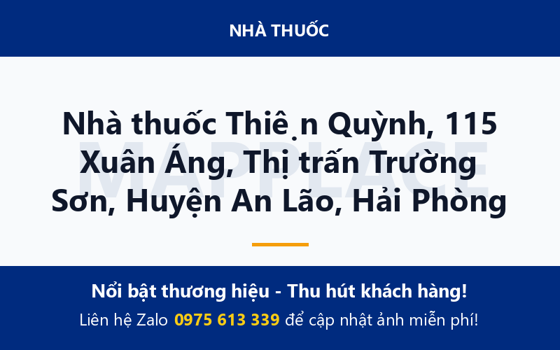 Nhà thuốc Thiện Quỳnh, 115 Xuân Áng, Thị trấn Trường Sơn, Huyện An Lão, Hải Phòng