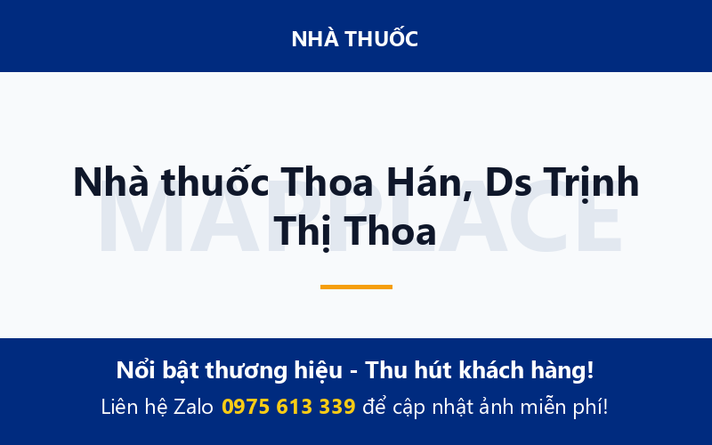 Nhà thuốc Thoa Hán, Ds Trịnh Thị Thoa
