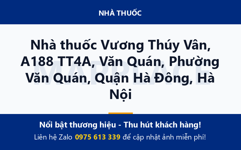 Nhà thuốc Vương Thúy Vân, A188 TT4A, Văn Quán, Phường Văn Quán, Quận Hà Đông, Hà Nội