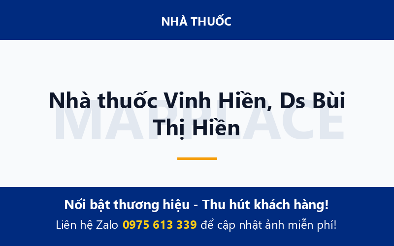 Nhà thuốc Vinh Hiền, Ds Bùi Thị Hiền