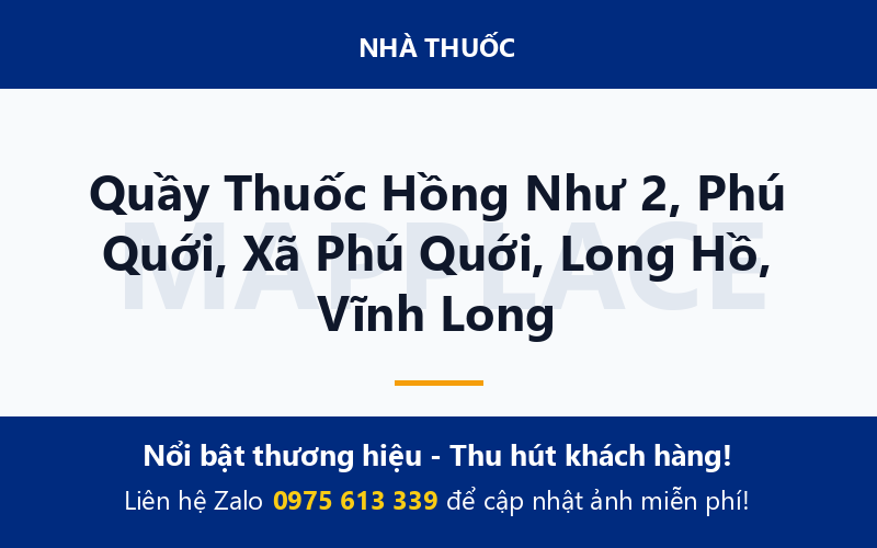Quầy Thuốc Hồng Như 2, Phú Quới, Xã Phú Quới, Long Hồ, Vĩnh Long