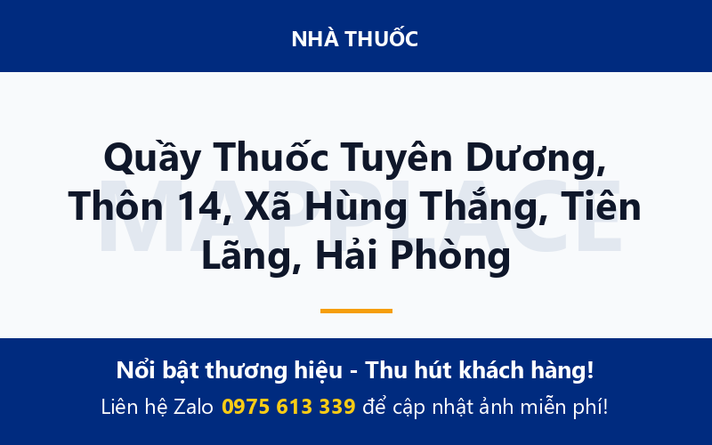 Quầy Thuốc Tuyên Dương, Thôn 14, Xã Hùng Thắng, Tiên Lãng, Hải Phòng