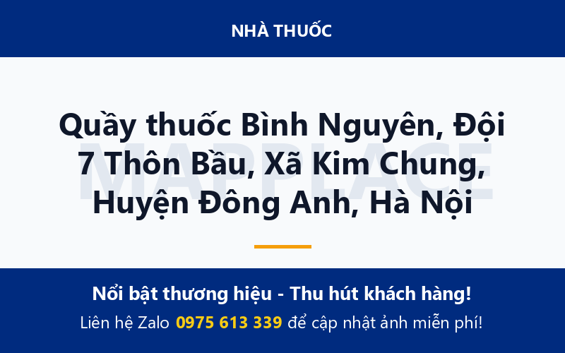 Quầy thuốc Bình Nguyên, Đội 7 Thôn Bầu, Xã Kim Chung, Huyện Đông Anh, Hà Nội