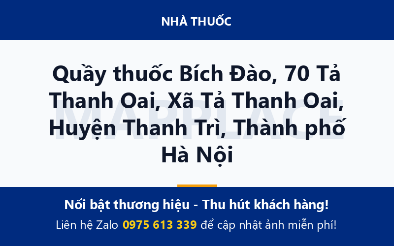 Quầy thuốc Bích Đào, 70 Tả Thanh Oai, Xã Tả Thanh Oai, Huyện Thanh Trì, Thành phố Hà Nội