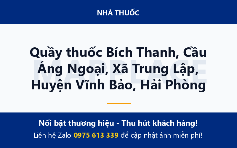 Quầy thuốc Bích Thanh, Cầu Áng Ngoại, Xã Trung Lập, Huyện Vĩnh Bảo, Hải Phòng