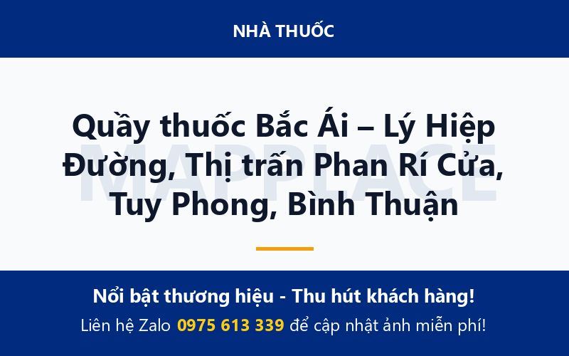 Quầy thuốc Bắc Ái – Lý Hiệp Đường, Thị trấn Phan Rí Cửa, Tuy Phong, Bình Thuận