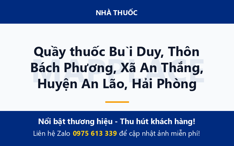 Quầy thuốc Bùi Duy, Thôn Bách Phương, Xã An Thắng, Huyện An Lão, Hải Phòng