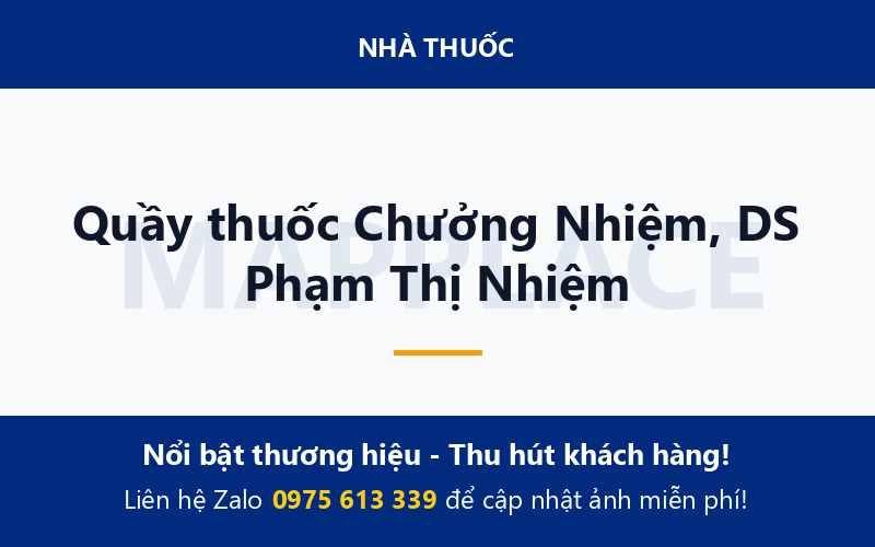 Quầy thuốc Chưởng Nhiệm, DS Phạm Thị Nhiệm