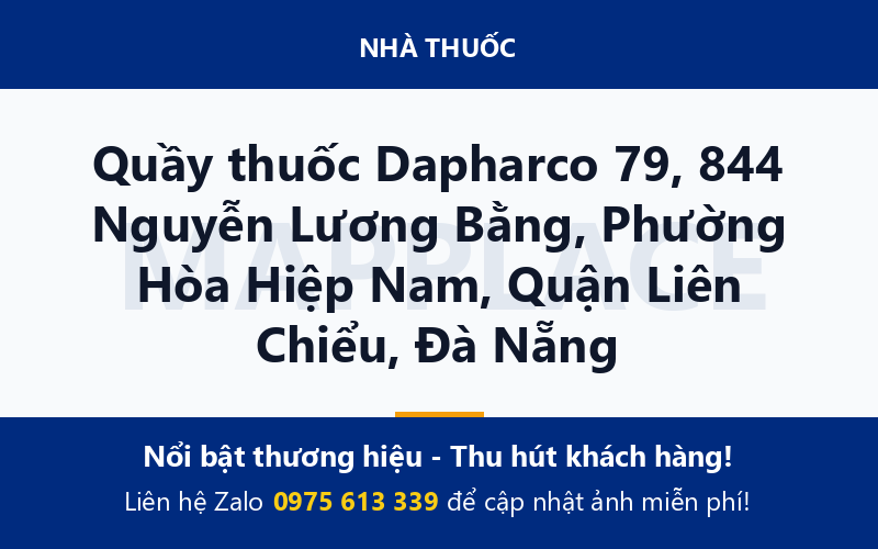 Quầy thuốc Dapharco 79, 844 Nguyễn Lương Bằng, Phường Hòa Hiệp Nam, Quận Liên Chiểu, Đà Nẵng